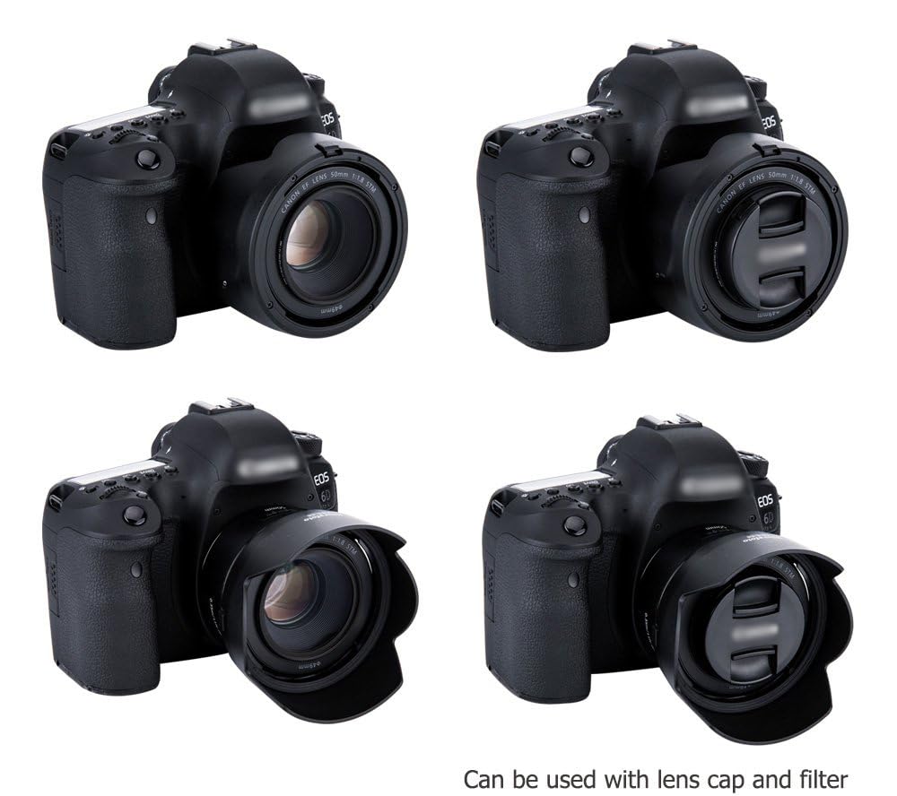 Amazon.com : 50mm Hood Compatible for Canon EF 50mm f/1.8 STM Lens