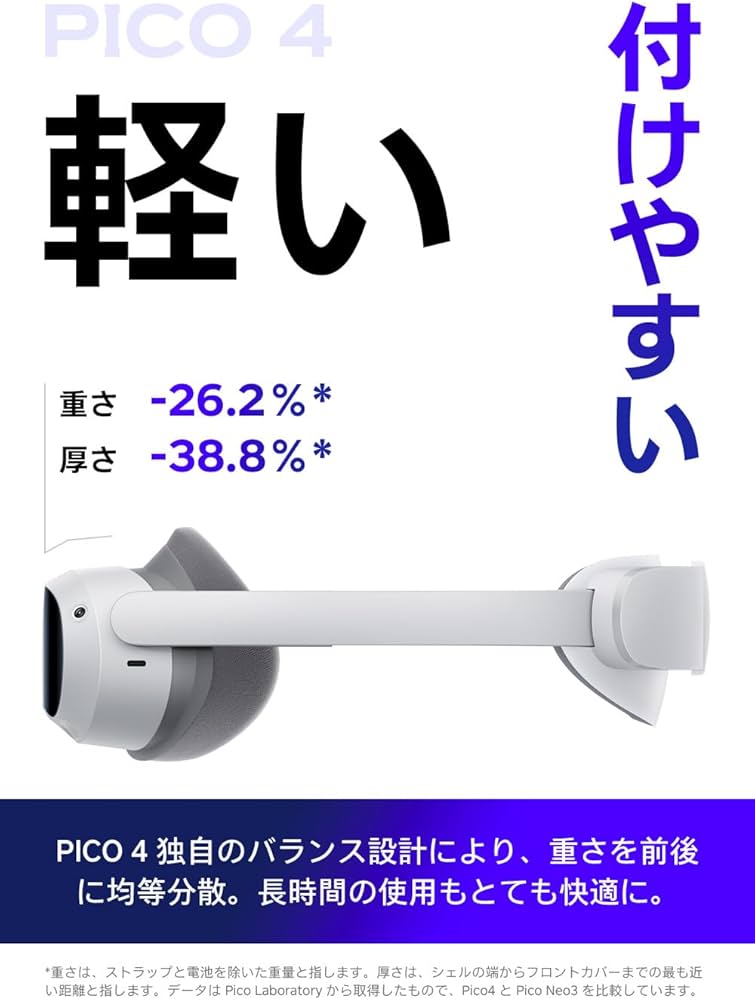 Amazon.com: PICO 4 256GB VR ヘッドセット (ピコ 4) White : Video Games