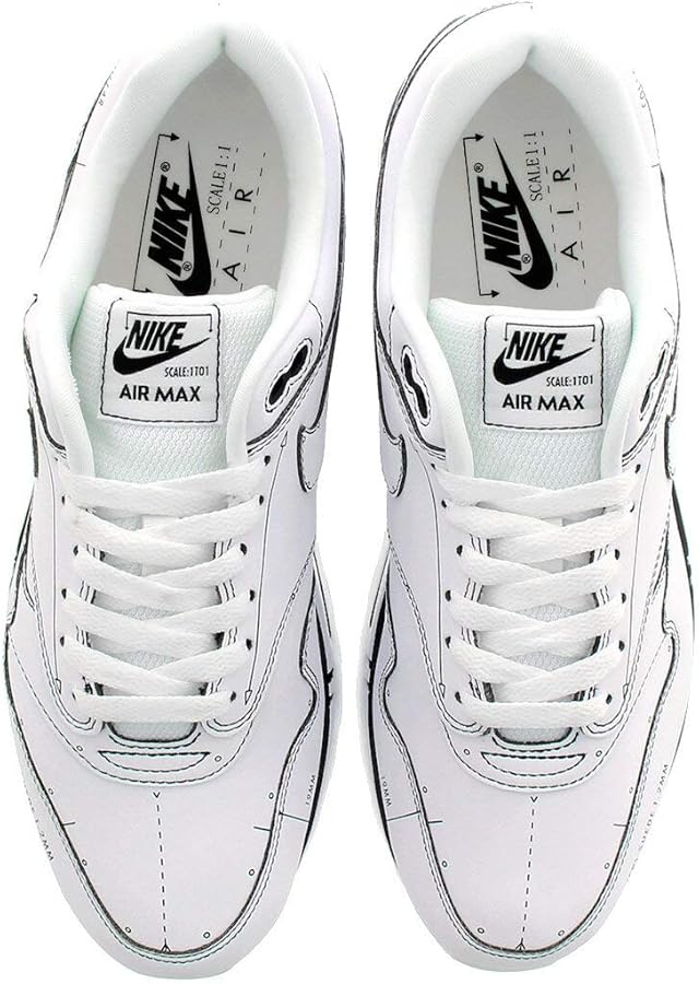 Amazon | [ナイキ] AIR MAX 1 SKETCH TO SHELF WHITE/WHITE/BLACK US9