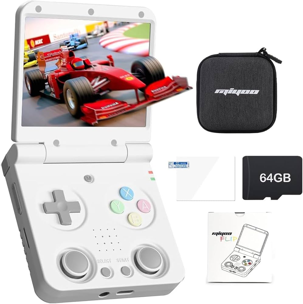 Amazon.co.jp: Miyoo Flip V2 折畳みレトロゲーム機 レトロ