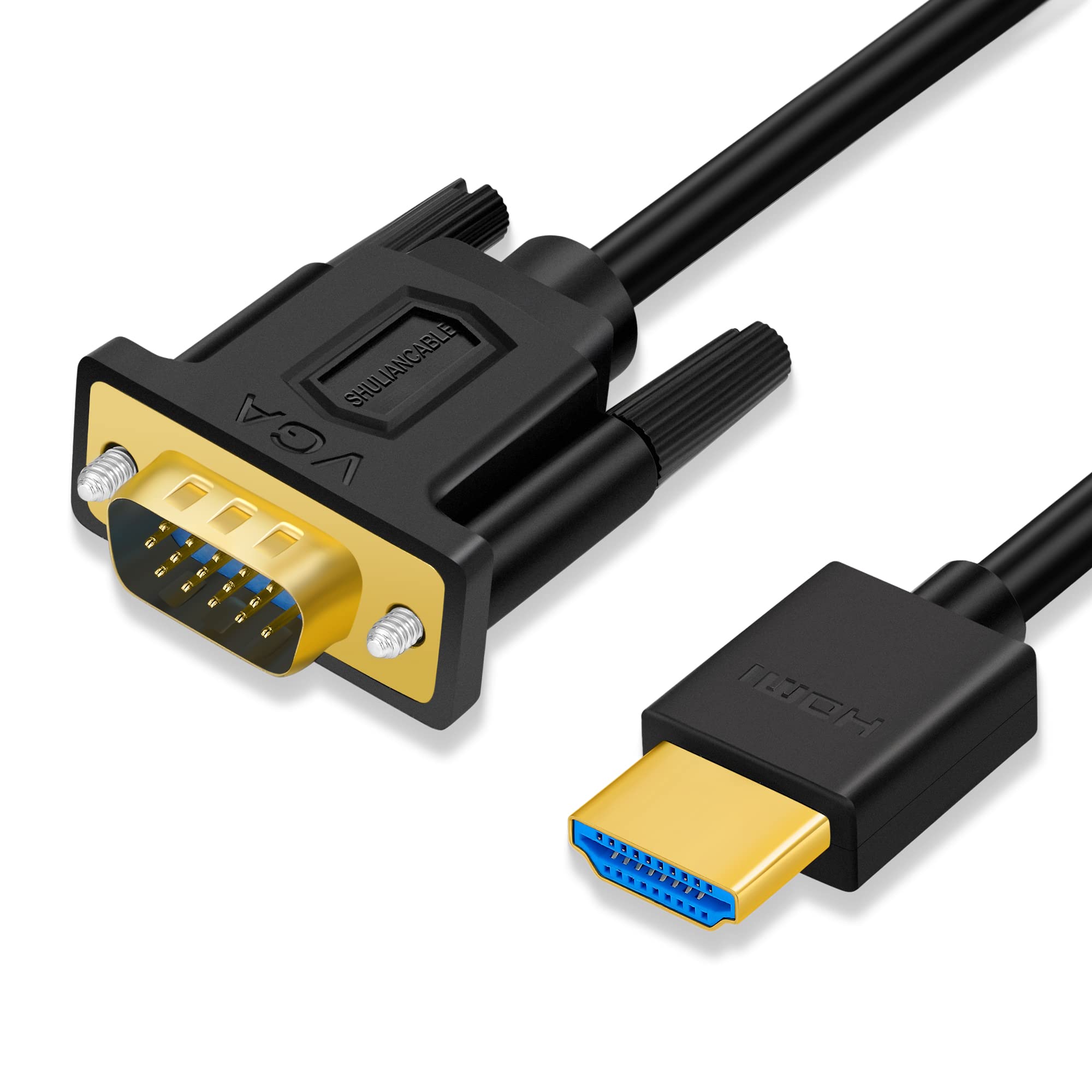 Amazon | SHULIANCABLE HDMI VGA 変換ケーブル, 1080p@60Hz HDMI オス