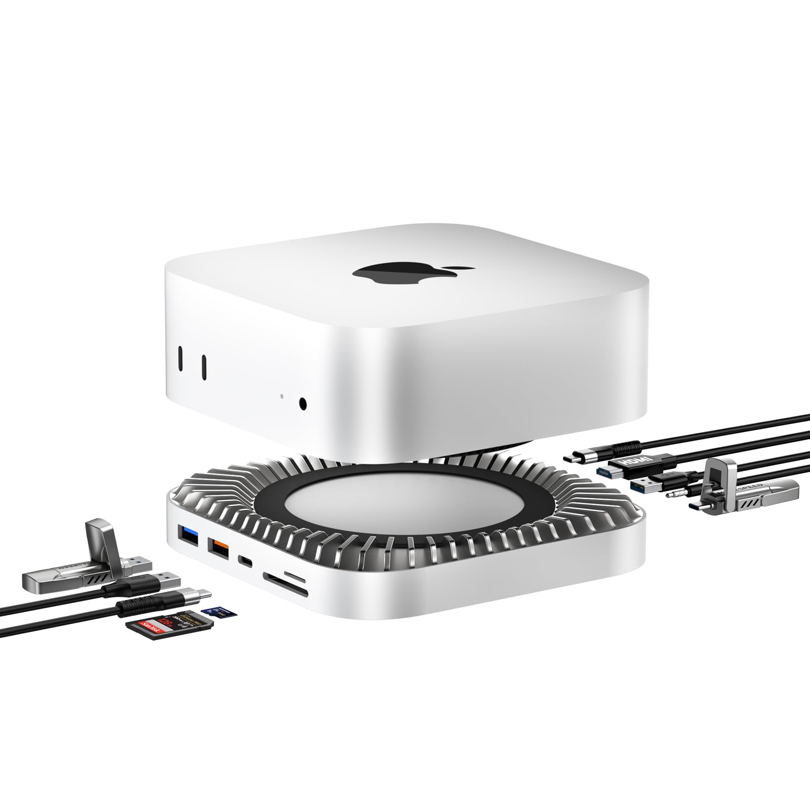 Amazon.com: Mac mini M4 Dock, Aluminum Mac mini Stand and HDMI Hub