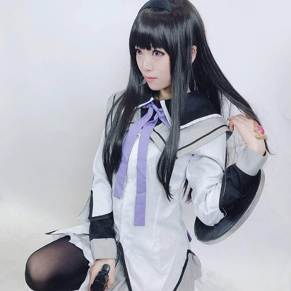 Amazon.co.jp: [OMG] 暁美 ほむら コスプレ衣装『ウイッグ付き』あけみ