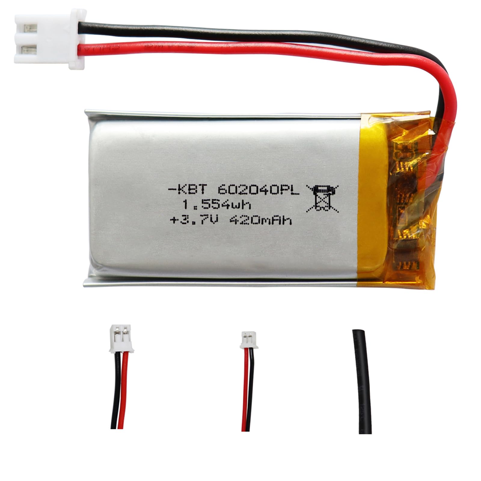 Amazon.com: KBT 3.7V 420mAh Li-Polymer Battery：602040