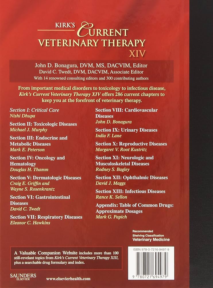 Kirk's Current Veterinary Therapy XIV: 9780721694979: Medicine