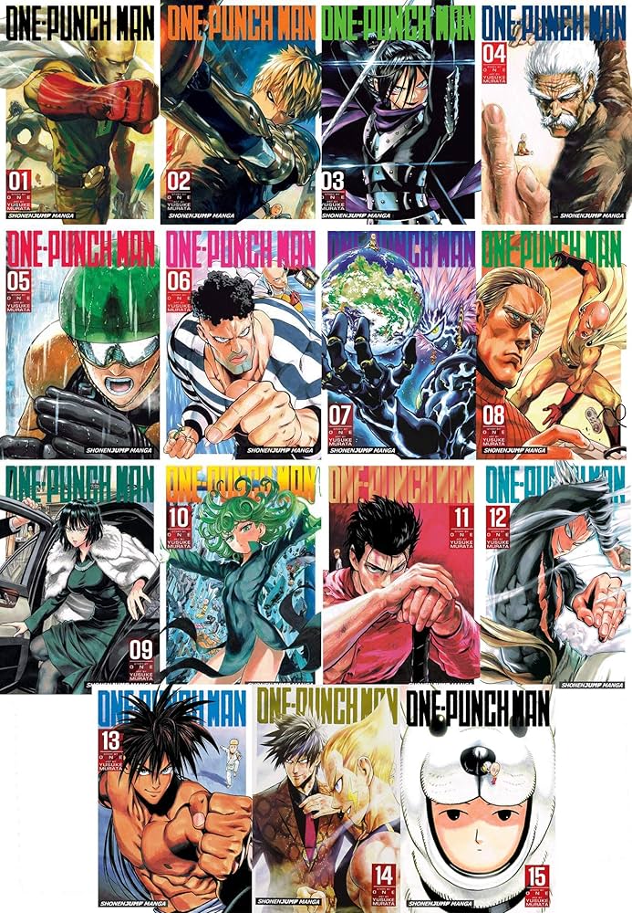 One Punch Man Volume 1-15 Collection 15 Books Set: ONE, Yusuke