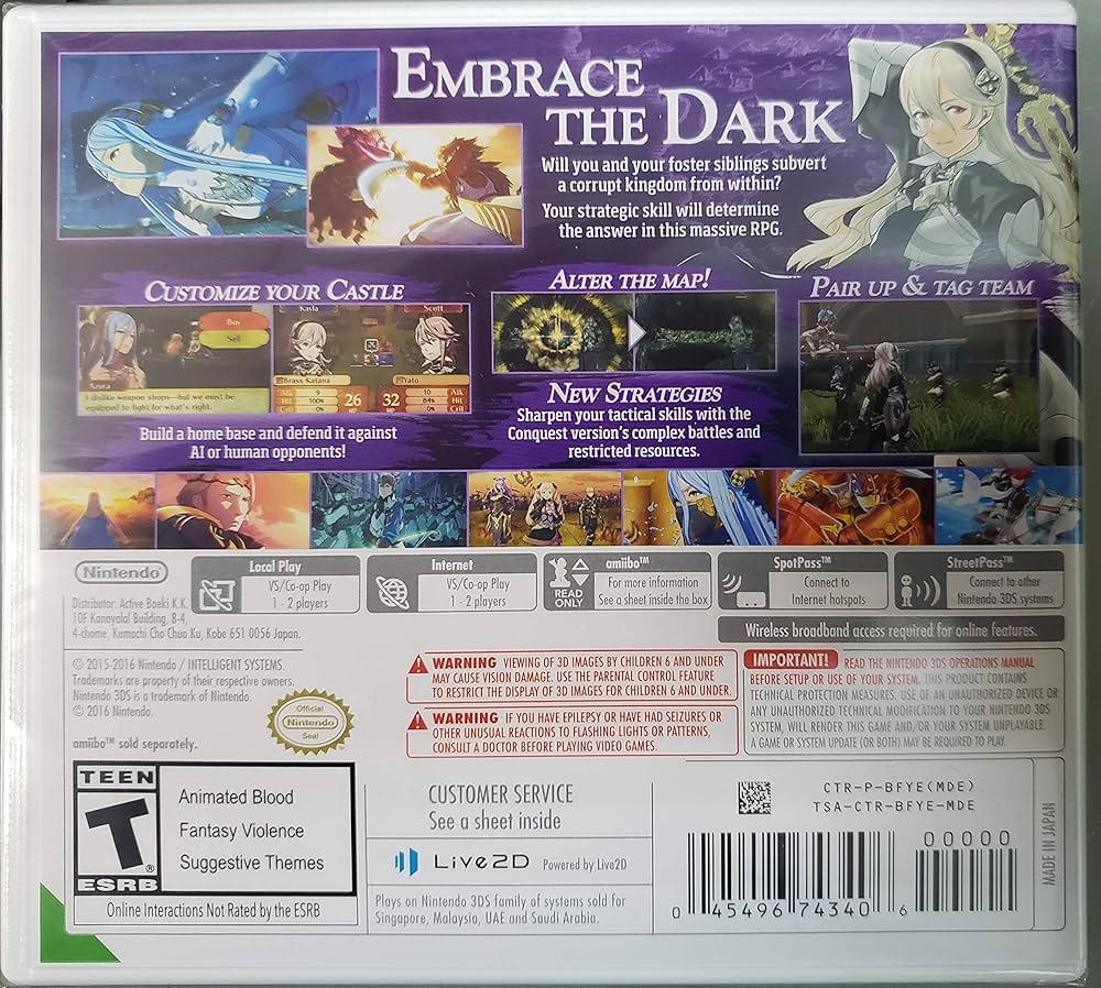 Amazon.com: Fire Emblem Fates: Conquest Nintendo 3DS World edition