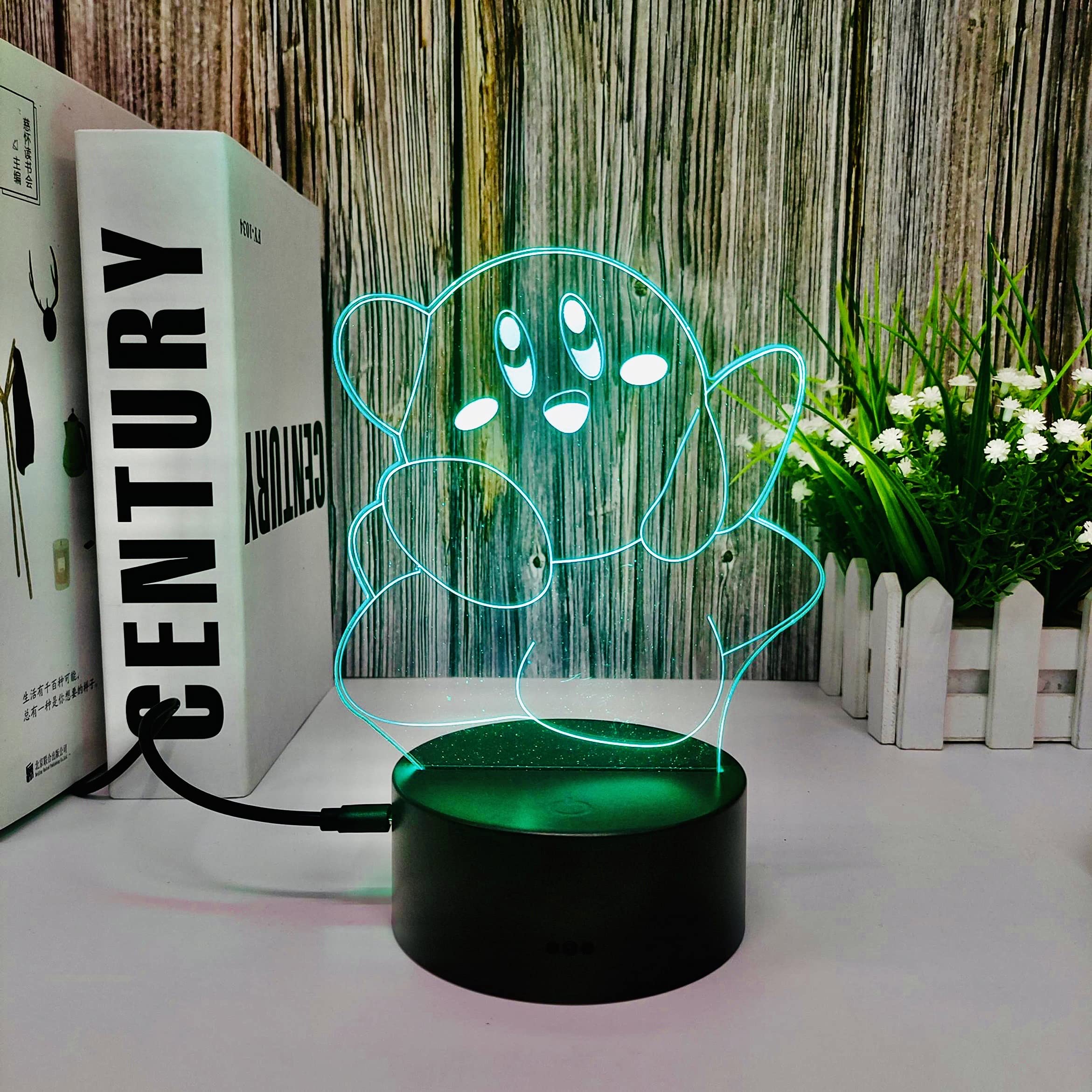 Amazon.co.jp : 3Dランプ イリュージョン LED カービィ ナイトライト 7