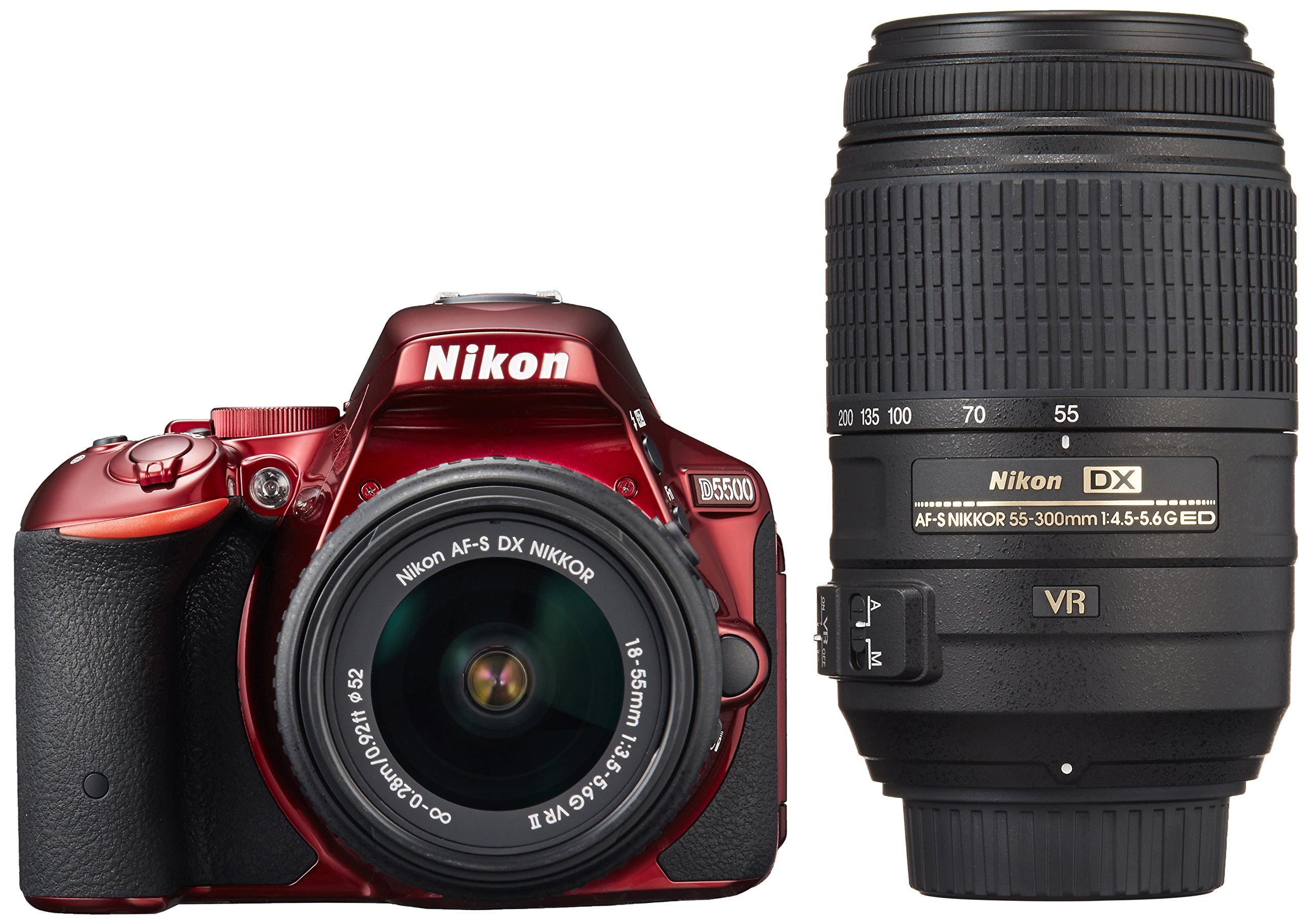 美品】Nikon D5500 18-55 VRII kit レッド 動作確認済 ニコン D5500 18