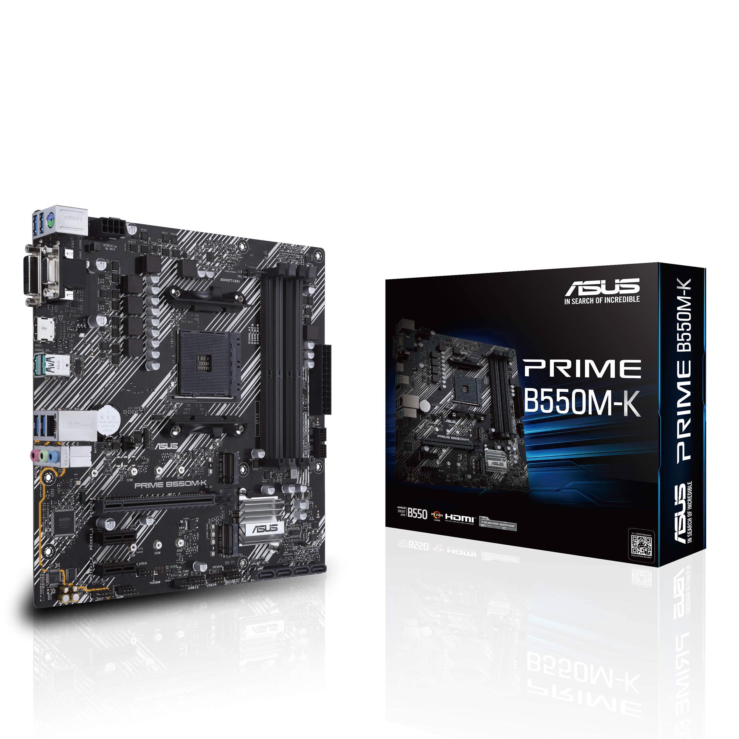 Amazon.com: ASUS Prime B550M-K AMD AM4 Zen 3 Ryzen 5000 & 3rd Gen