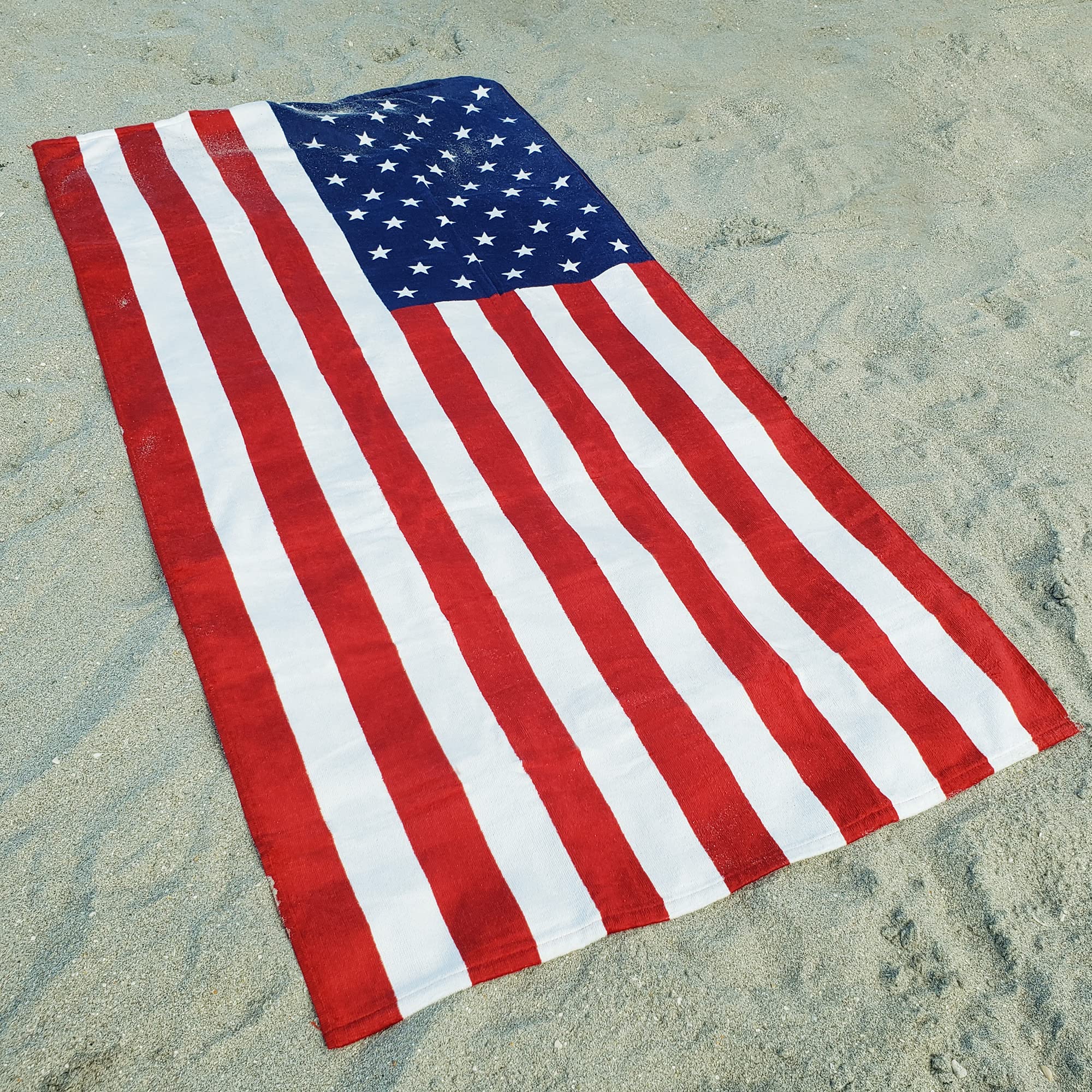 American Flag 30 x 60 inch 100% Cotton USA Printed Velour and