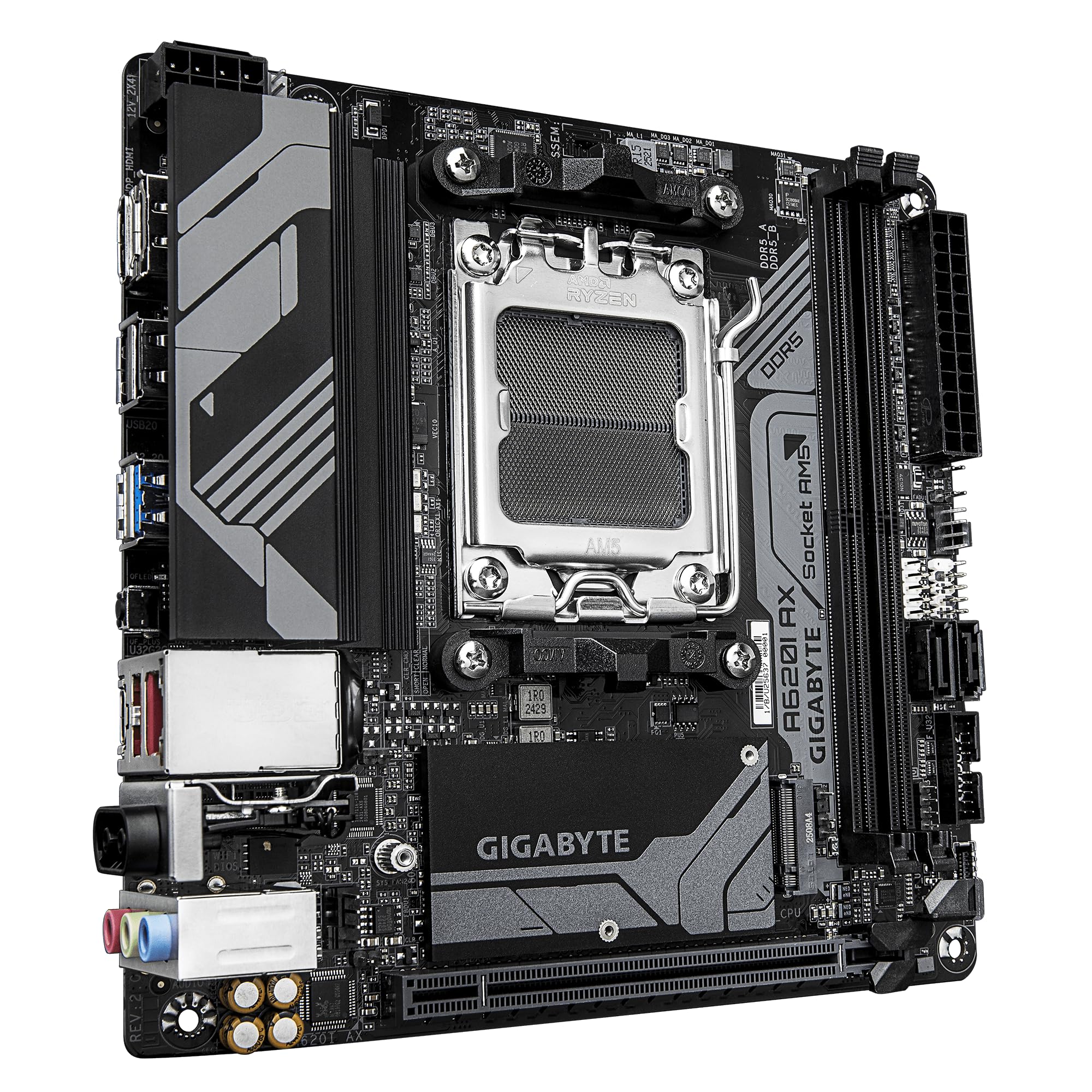 GIGABYTE A620I AX (AM5/ LGA 1718/ AMD/ A620/ Mini-ITX/ 5-Year