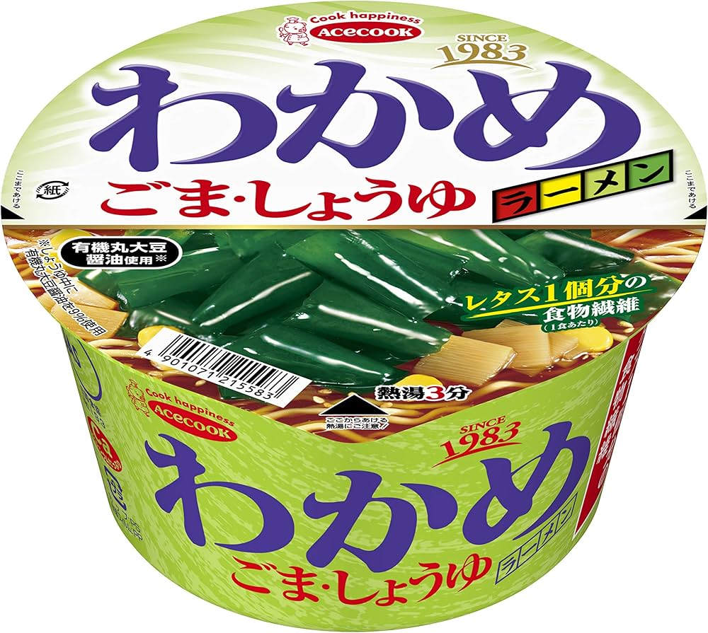 Amazon.co.jp: Acecook Wakame Ramen, Sesame and Soy Sauce, 3.2 oz