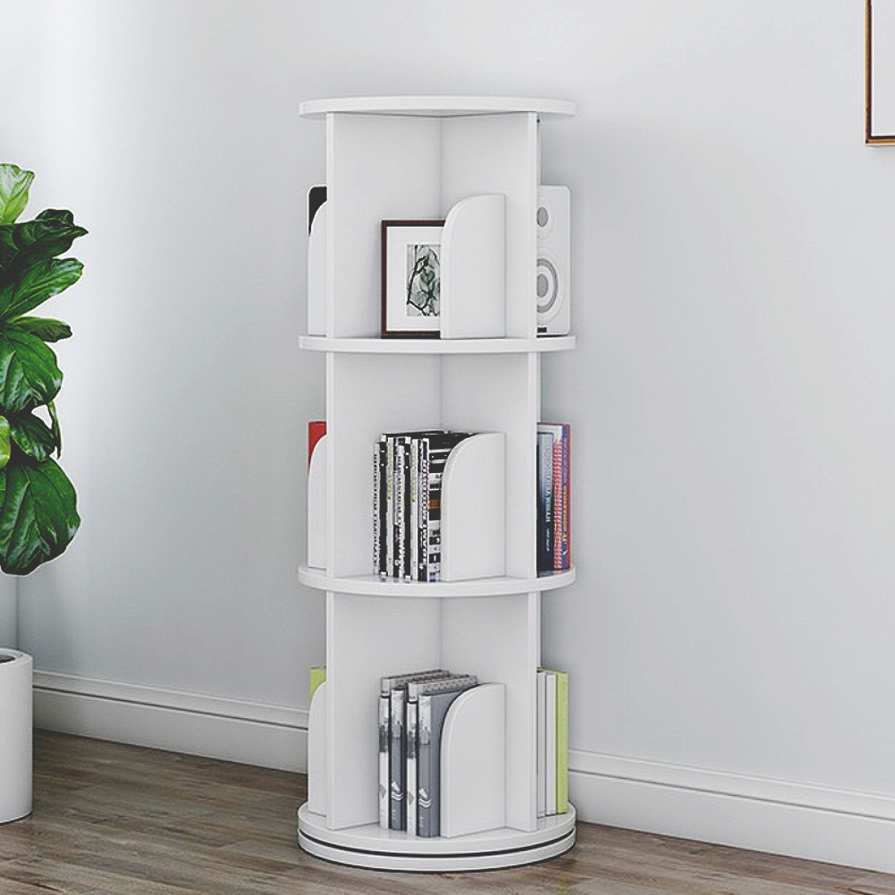 Amazon｜GOODHELPER 回転式本棚 3段 大容量 スリム 絵本棚 漫画 収納