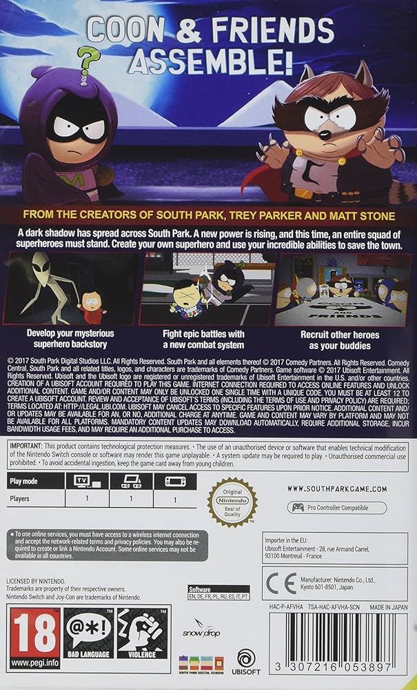 Amazon.com: South Park and The Fractured But Whole (Nintendo