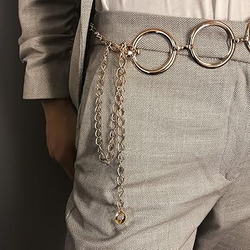 Amazon | [LumiSyne] エレガント チェーンベルト レディース リボン