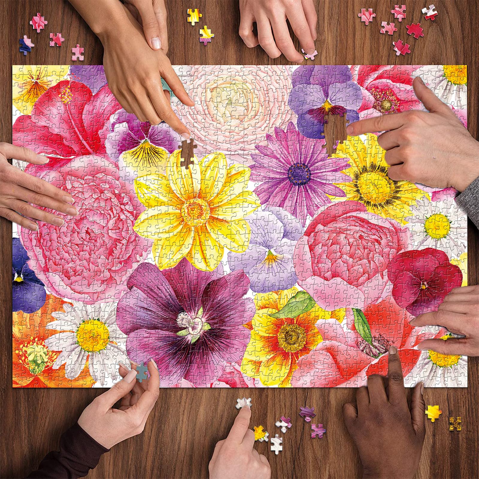 Amazon | 大人用フラワーパズル 野花 植物 花 ジグソーパズル 1000