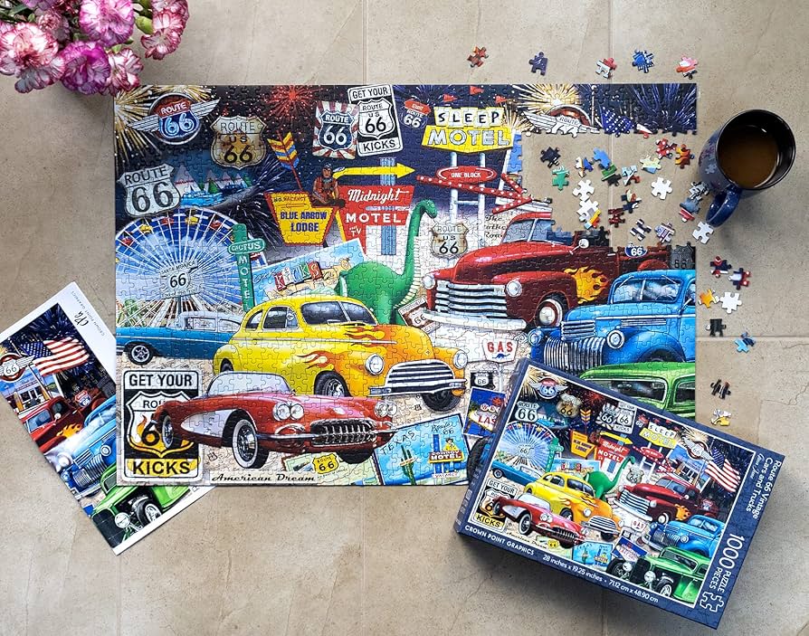 Amazon | Crown Point Graphics Route 66 ビンテージ 車 トラック