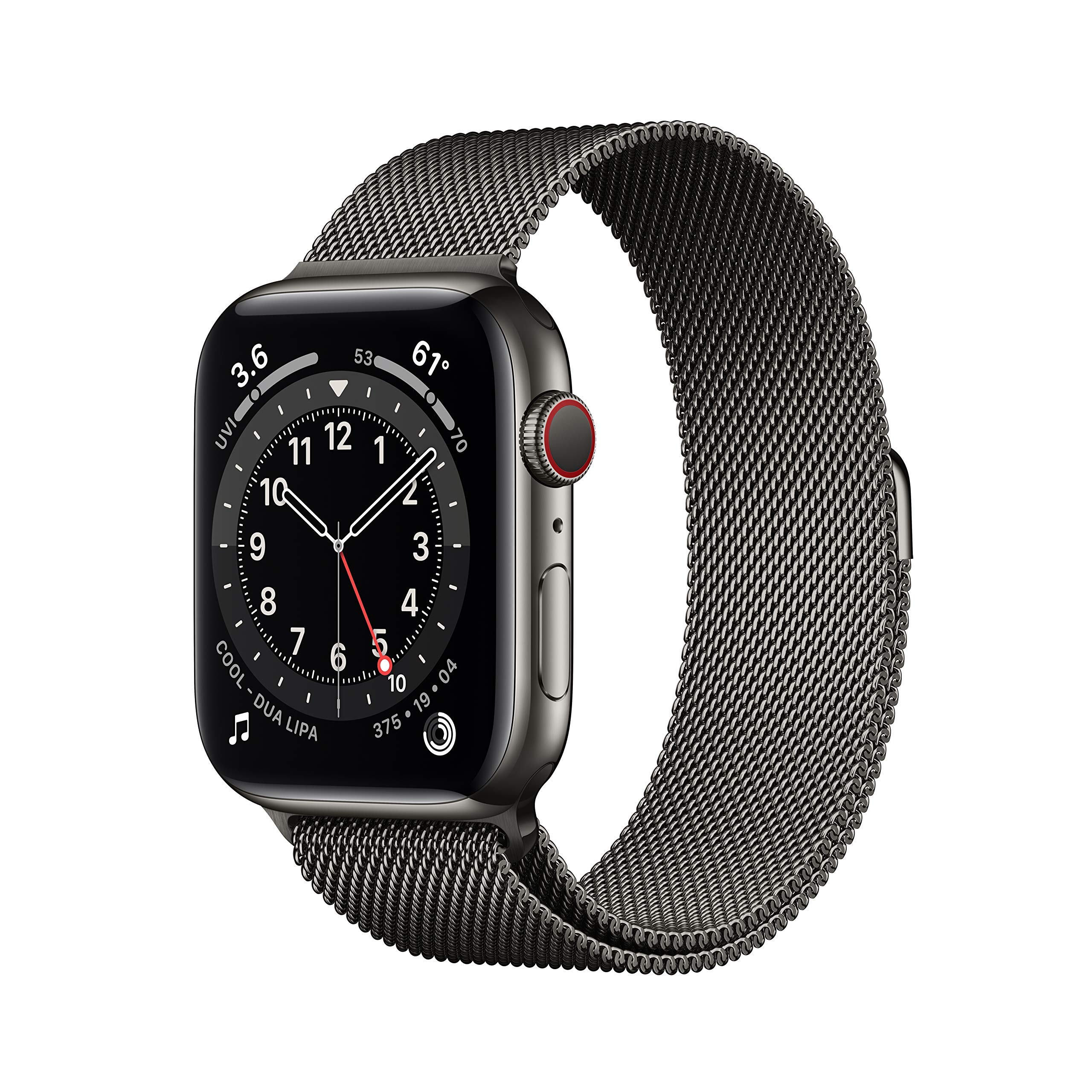 Amazon.com: Apple Watch Series 6 LTE 44mm Graphite Stainless Steel