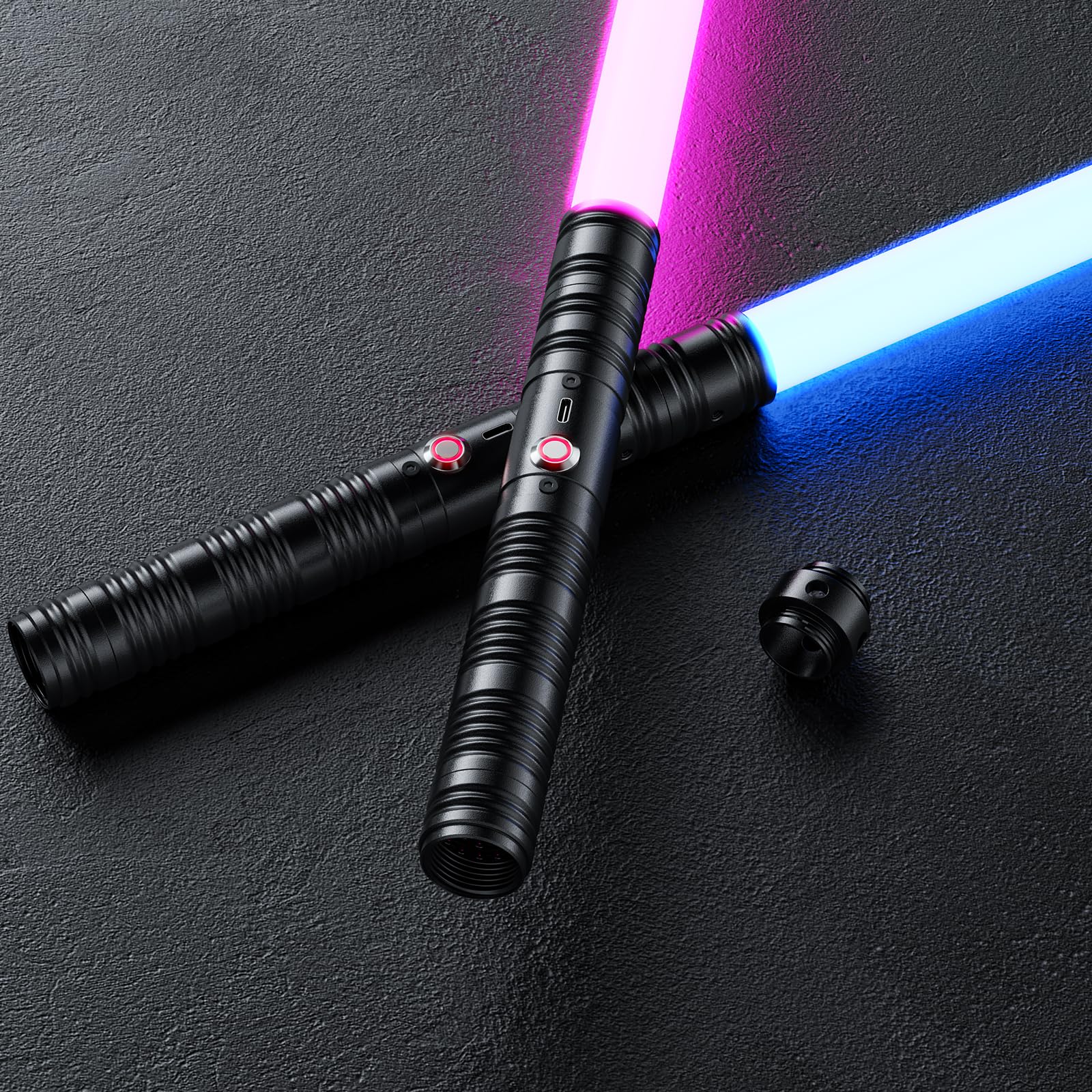 Amazon.com: Juxaxia Lightsaber 2 Pack - Metal Hilt Dueling Light