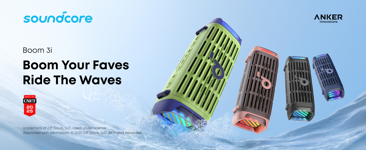 Amazon.com: Soundcore Boom 3i by Anker, Compact Outdoor Speaker