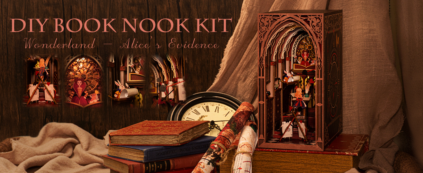 Amazon.com: MiniCity DIY Book Nook Kit for Adults, 3D Wooden