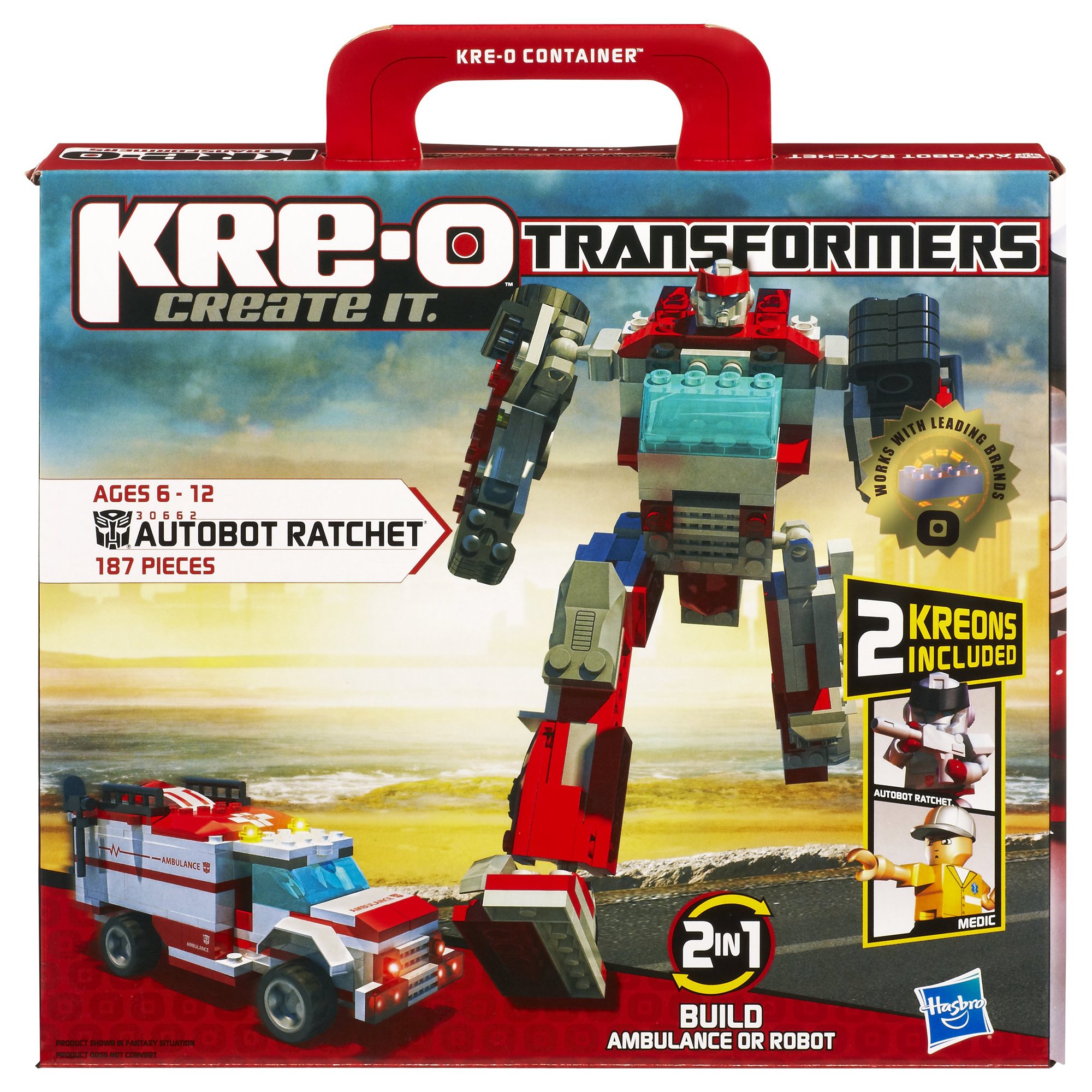 Conjunto de construção de catraca KRE-O Transformers Autobot