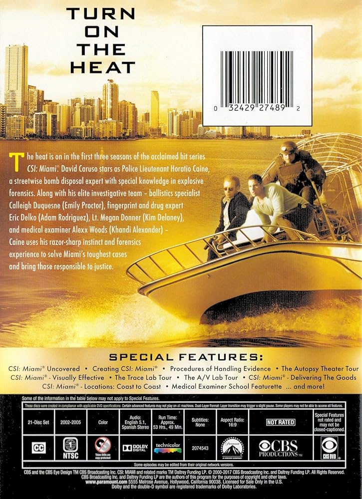 Amazon.com: CSI - Miami: Seasons 1-3 : David Caruso, Emily Procter