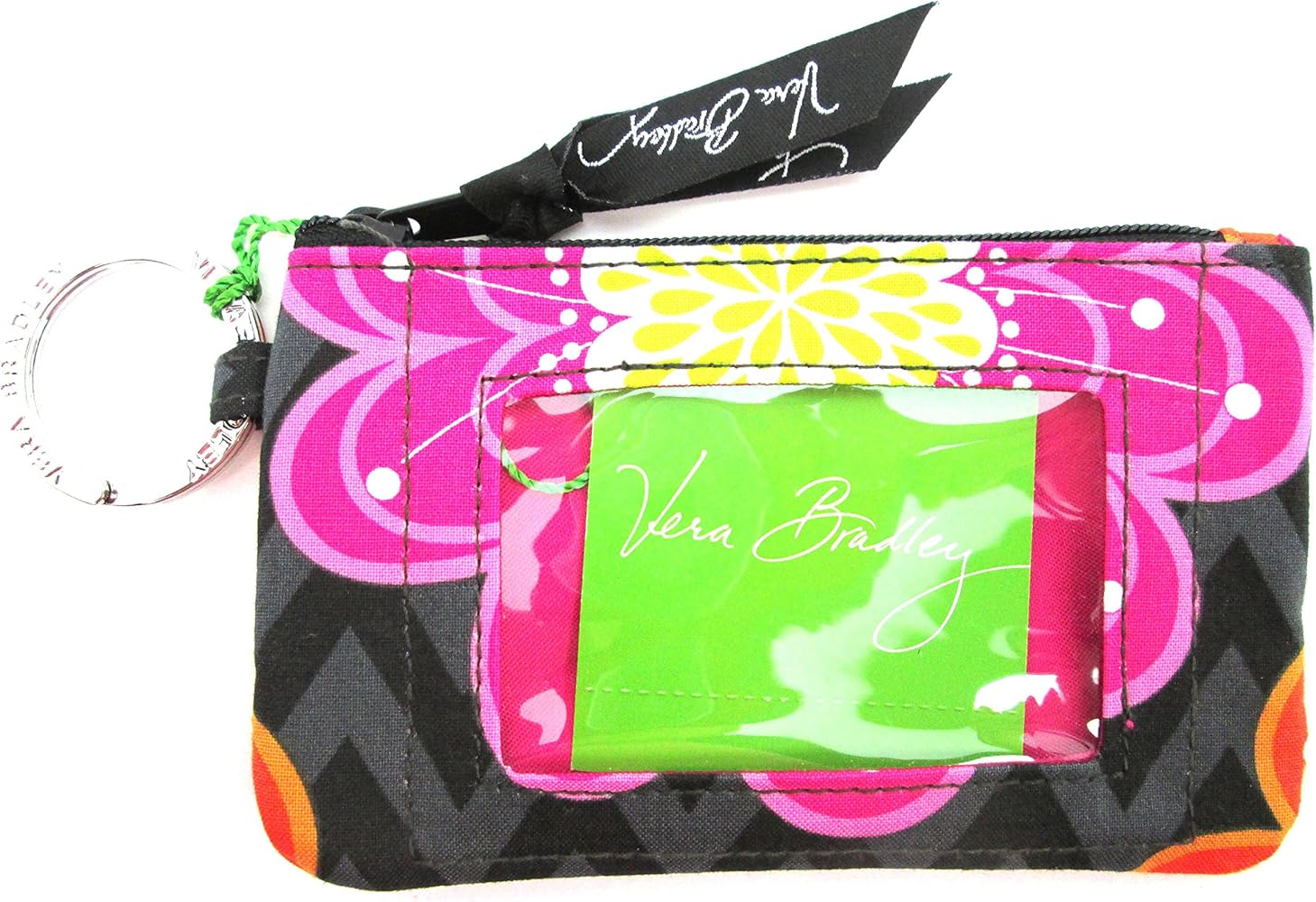 Amazon.com: Vera Bradley Zip ID Case Ziggy Zinnia 14559-163