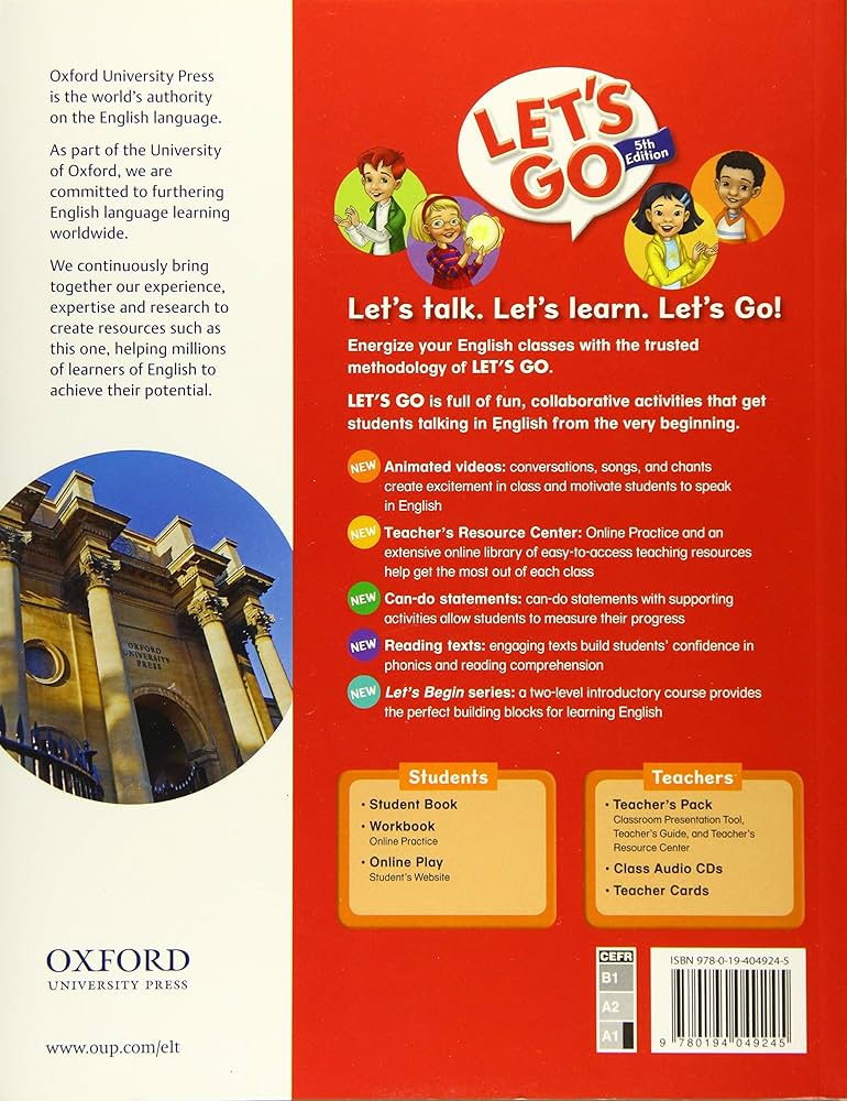 Amazon | Lets Go Level 1 Student Book 5th Edition | Nakata