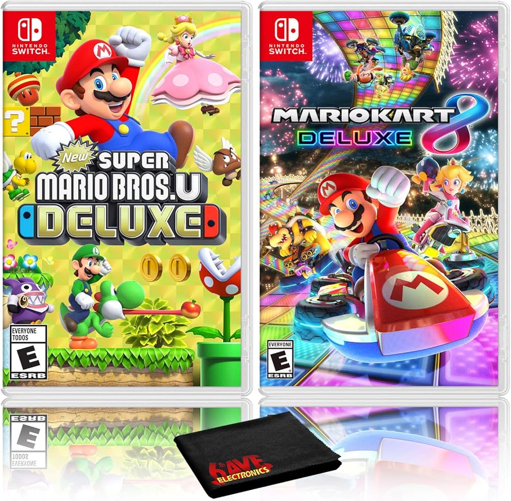 Amazon.com: New Super Mario Bros. U Deluxe + Mario Kart 8 Deluxe