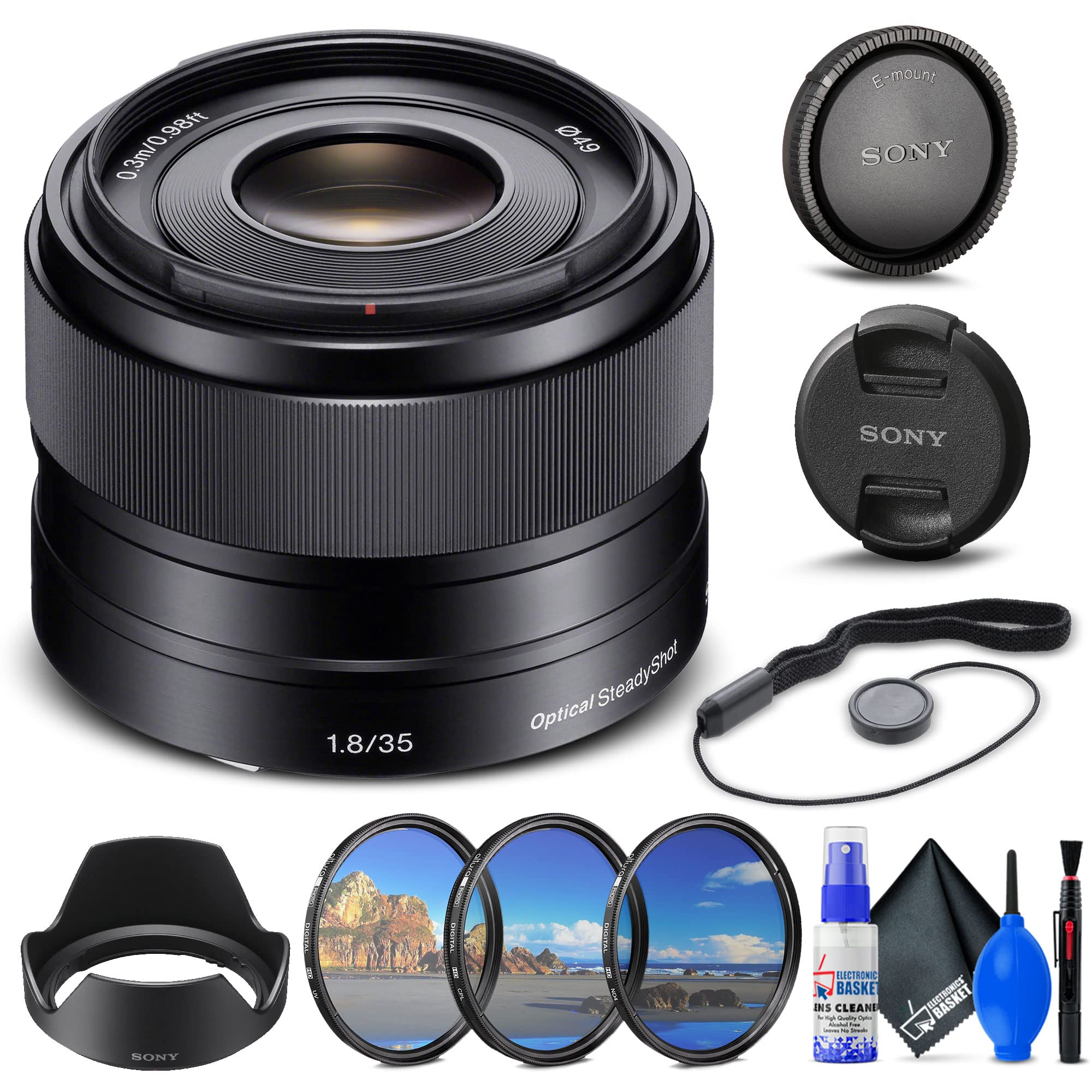 Amazon.com: Sony E 35mm f/1.8 OSS Lens (SEL35F18) + Filter Kit +
