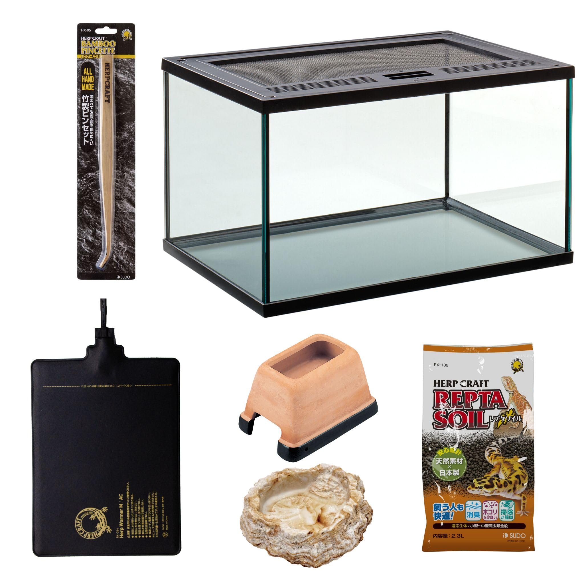 Amazon | スドー レオパ 飼育 セット キット 爬虫類 ヤモリ ガラス