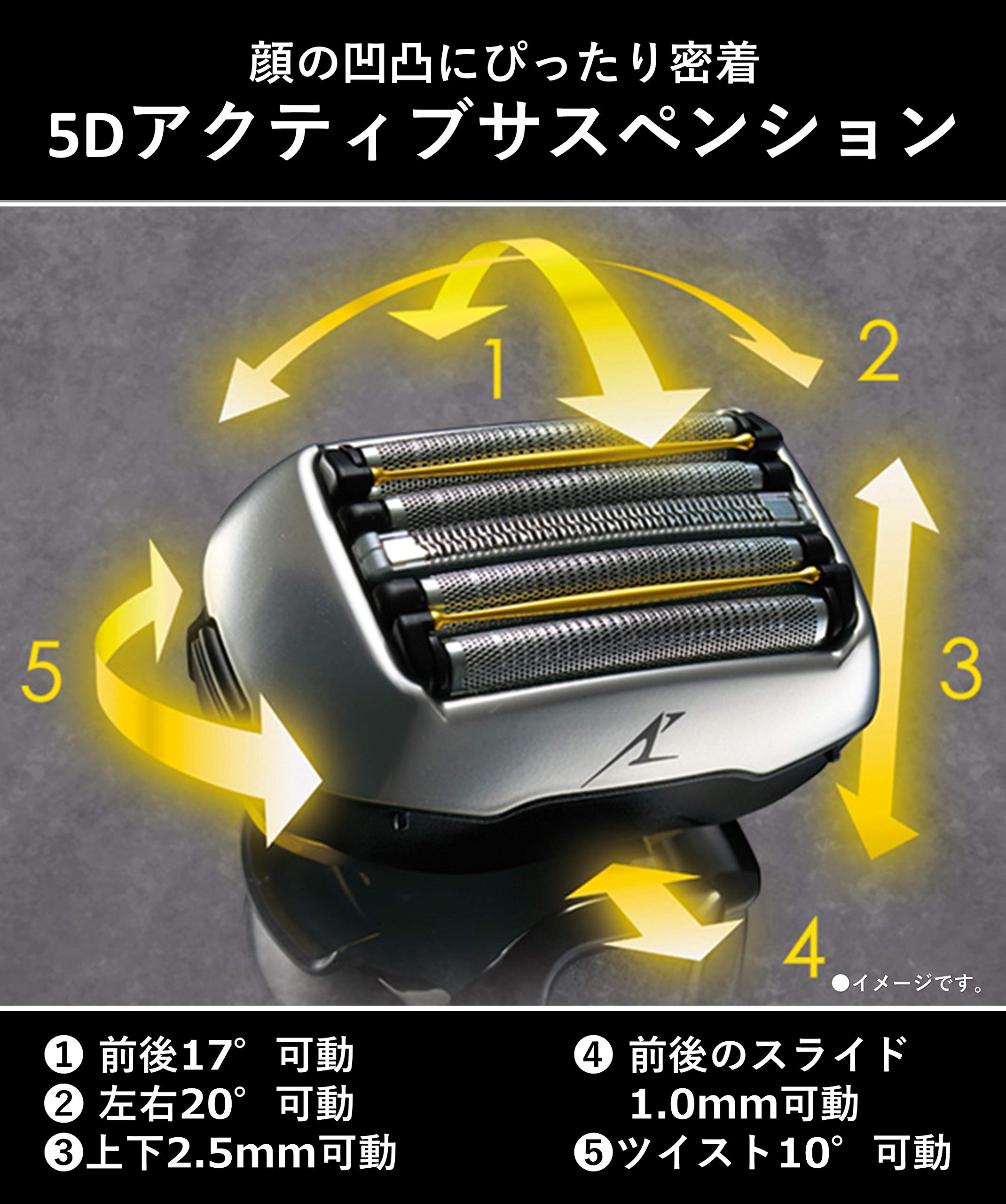 Amazon | パナソニック ラムダッシュ メンズシェーバー 5枚刃 青 ES