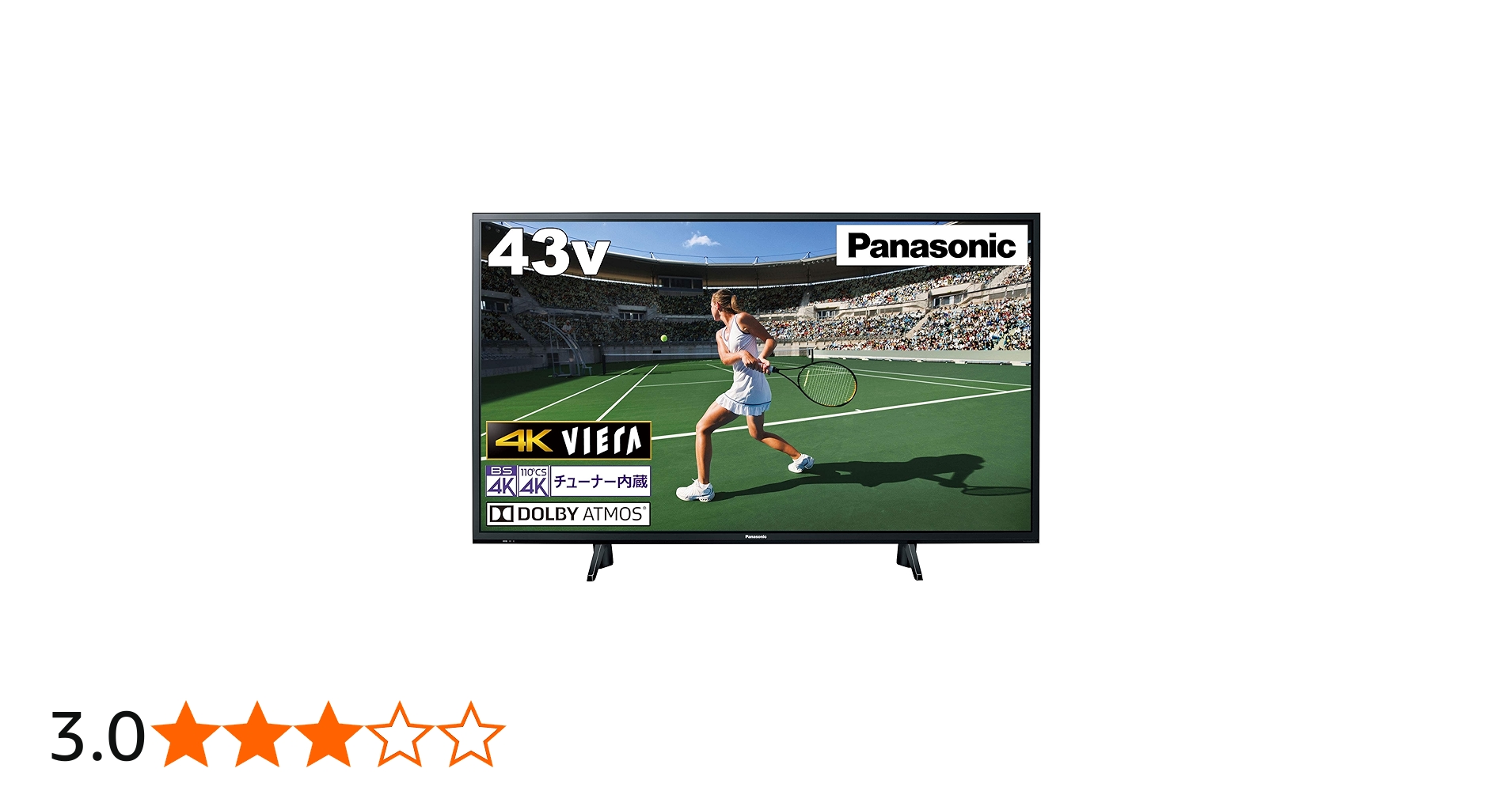 Amazon | パナソニック 43V型 4Kダブルチューナー内蔵 液晶 テレビ