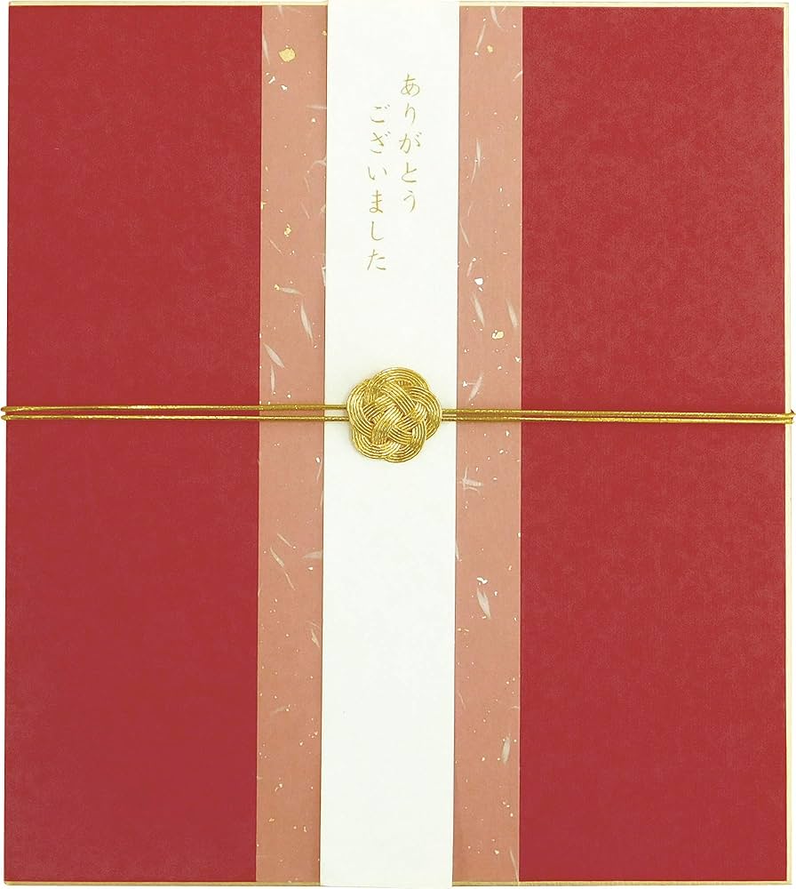 Amazon | ゼットアンドケイ 水引色紙 メッセージシール24枚付 二つ折り