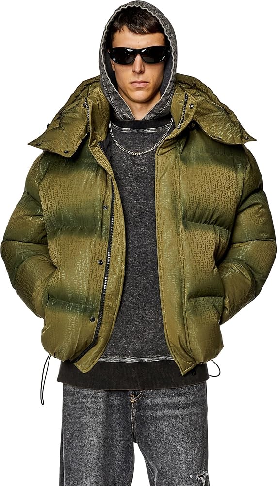 Amazon.co.jp: [ディーゼル] メンズ ウィンタージャケット モノグラム