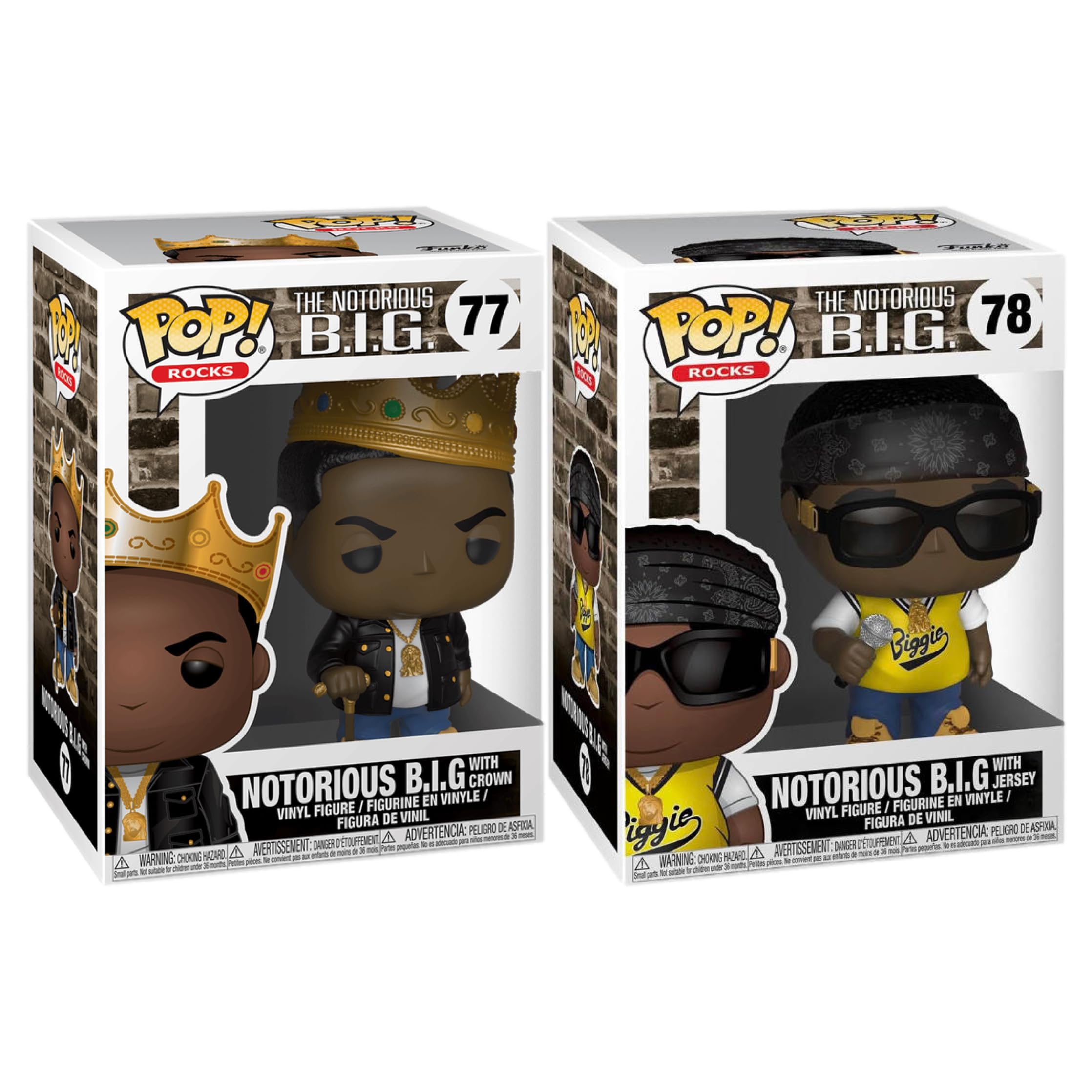 Amazon.com: Funko Pop! Rocks: Notorious B.I.G. Bundle (2-Pack