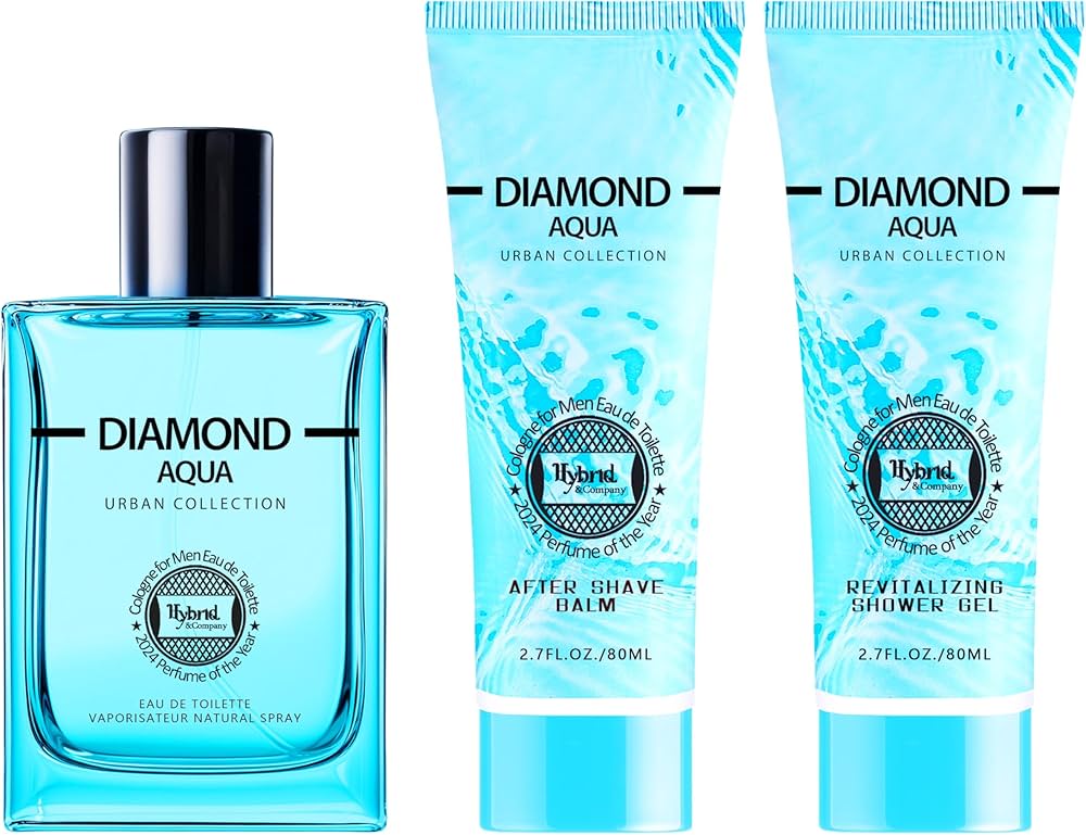 Amazon.com : Hybrid & Company Diamond Aqua 3Pcs Gift Set For Men