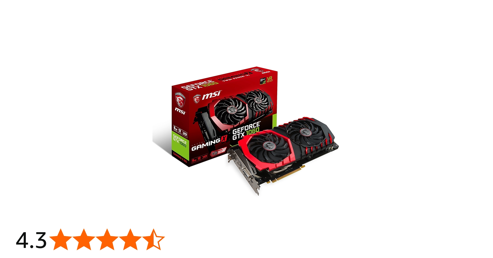 Amazon | MSI GeForce GTX 1060 GAMING X 6G 『Twin Frozr VI/OCモデル