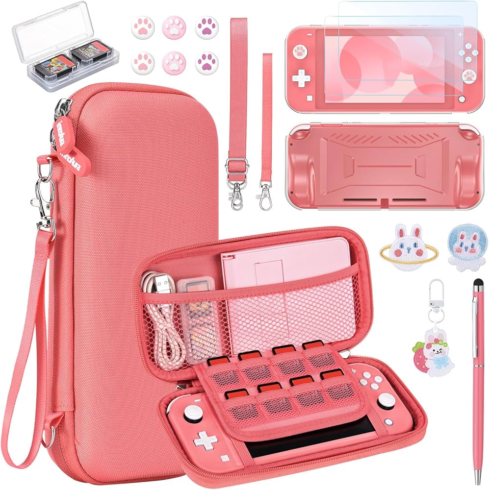 Amazon.com: innoAura Switch Lite Case 18-in-1 Accessories Bundle