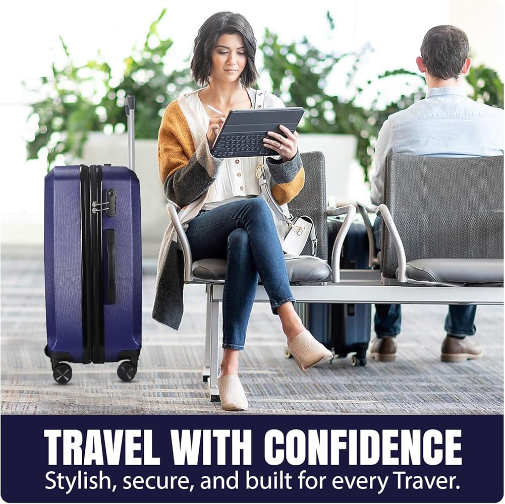 Amazon.com: IZOD Zane 3 Piece Expandable Hardside Luggage Set