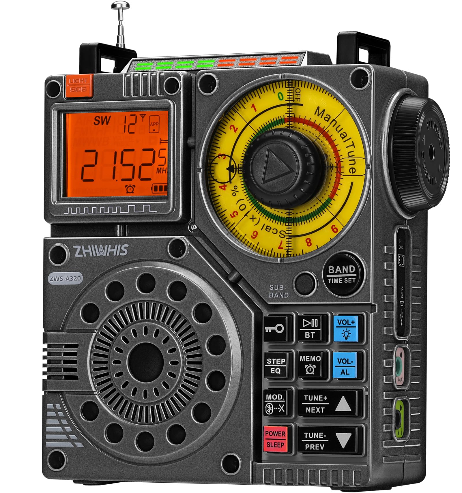 Amazon.co.jp: ZHIWHIS Bluetoothスピーカー BCLラジオ 短波受信機 VHF