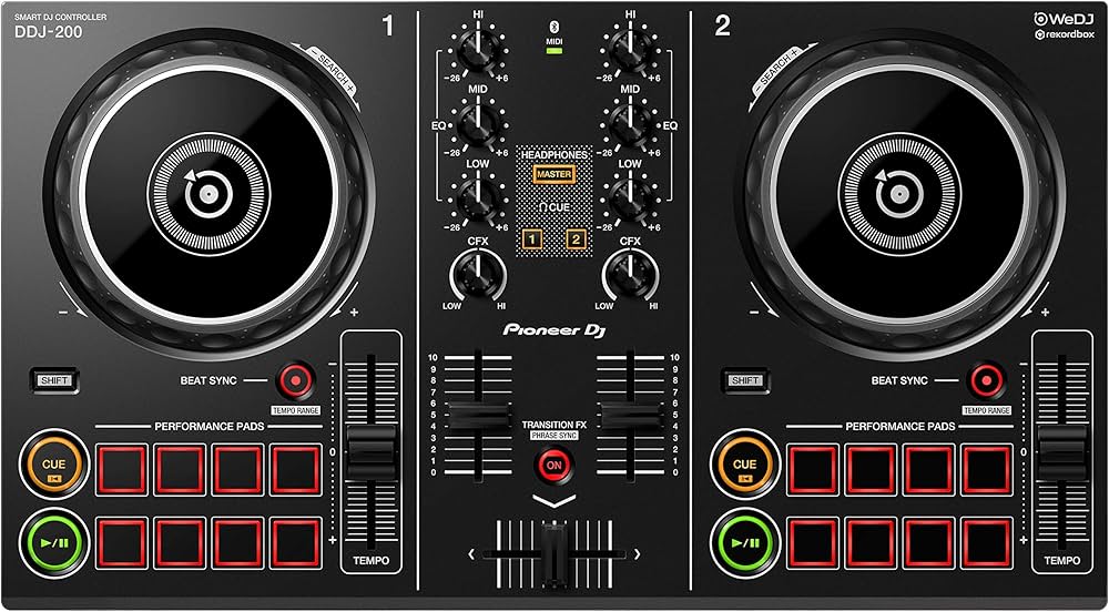 Pioneer DJ DDJ-200 Smart DJ Controller, Black : Amazon.co.uk