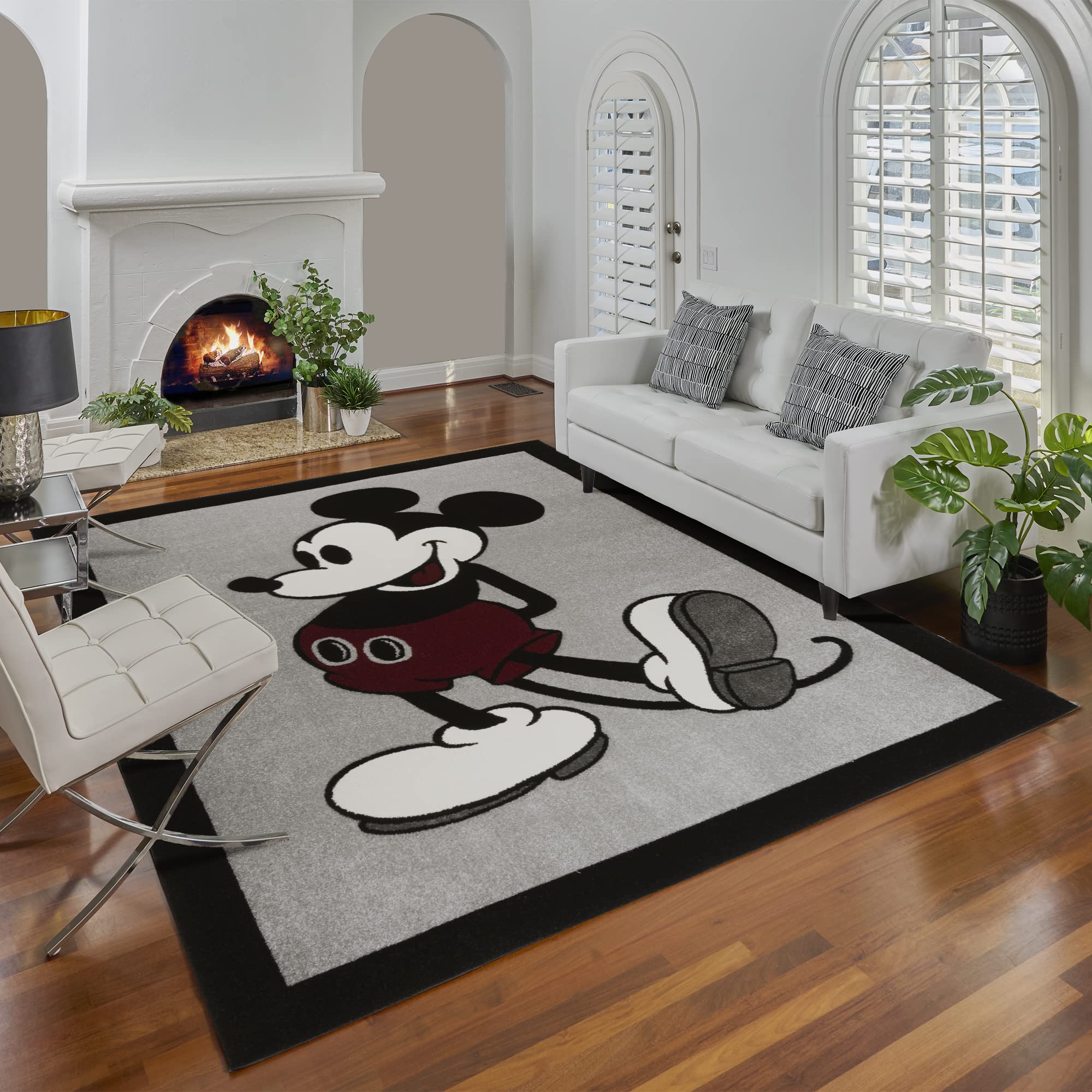 Gertmenian Disney Mickey Mouse Rug Textured Home Decorations Play