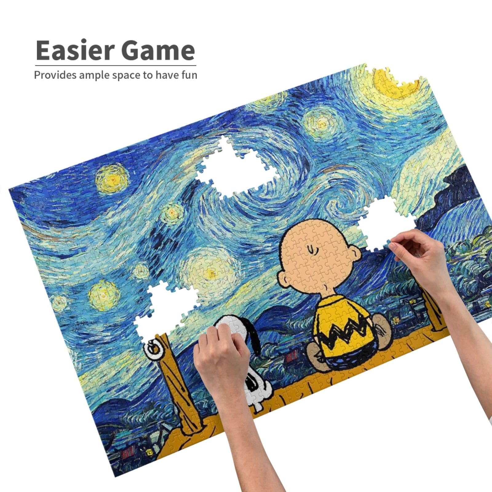 Amazon.co.jp: ジグソーパズル ピーナッツ スヌーピー ゴッホ 星月夜