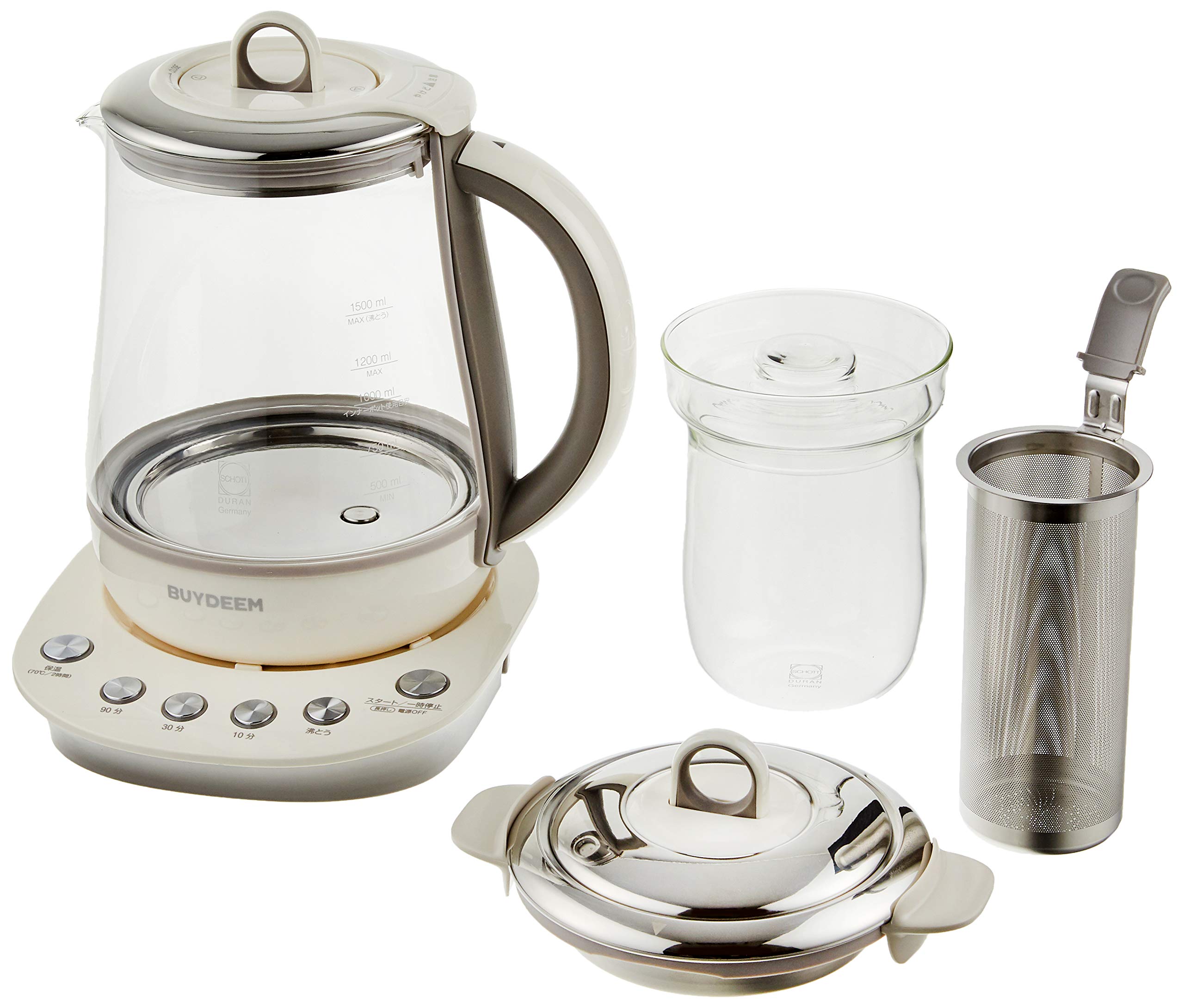 Amazon | BUYDEEM 薬膳マルチポット 1.5L 95102 ホワイト | BUYDEEM