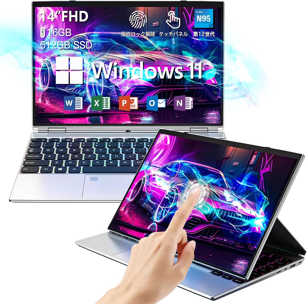 Amazon.co.jp: VETESA ノートパソコン 軽量 N95ノートpc タッチパネル