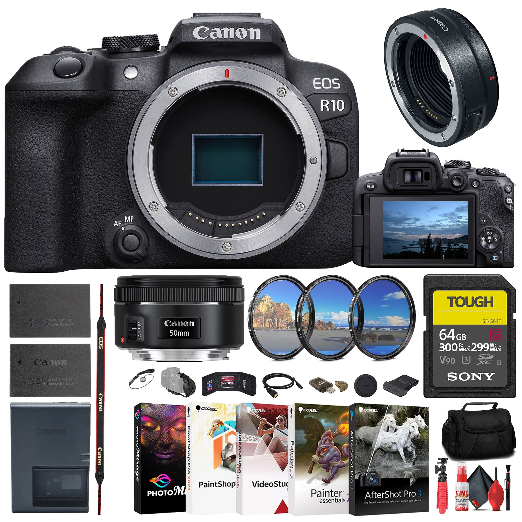 Amazon.com : Canon EOS R10 Mirrorless Camera (5331C002) + Canon EF