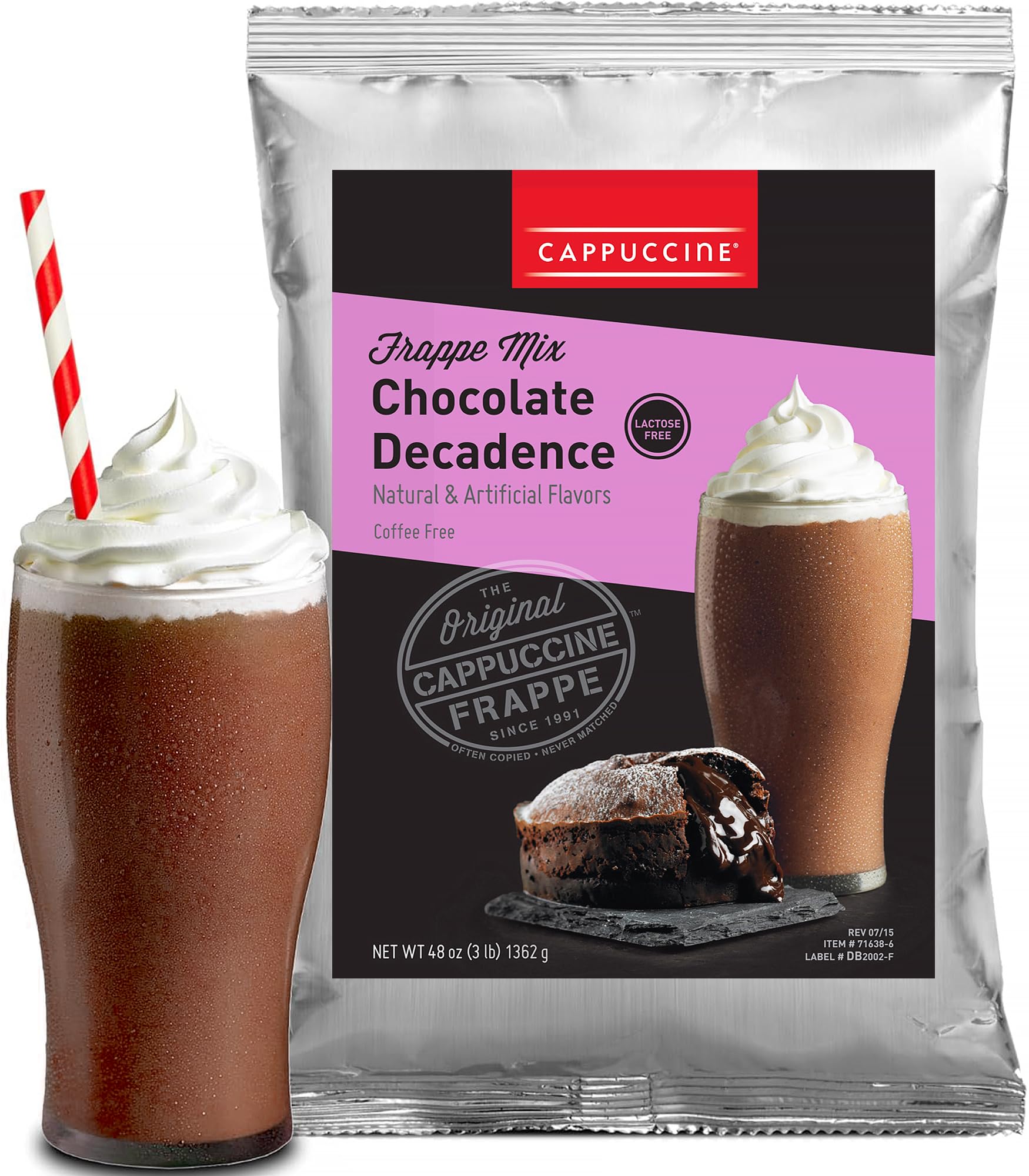 Amazon.com : Cappuccine Chocolate Decadence Frappe Mix, 3 Pound